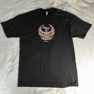 Eagle‎ Bird Oregon Embroidered Graphic T Shirt Mens Unisex Size Large Black